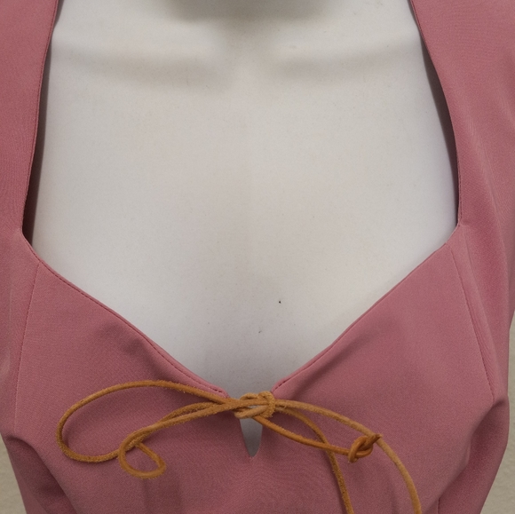 Lea Rome Top Blouse 38 Women's Casual Sleeveless pink color. Made in France - Picture 5 of 7